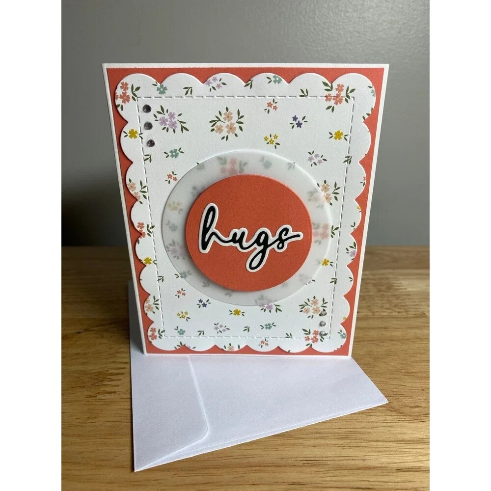 Handmade Hugs Greeting Card Blank Inside A2 – Thinking of You Card